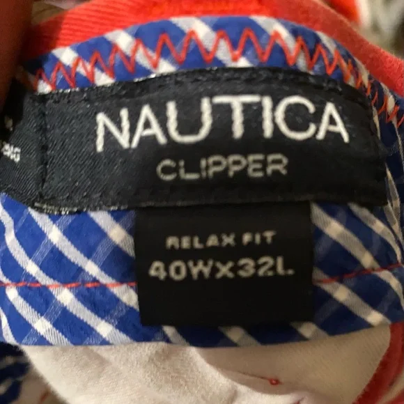 Nautica Men's Vibrant Red Chinos40-32 - Picture 4 of 5